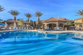 Swimming pool with relaxing sundecks